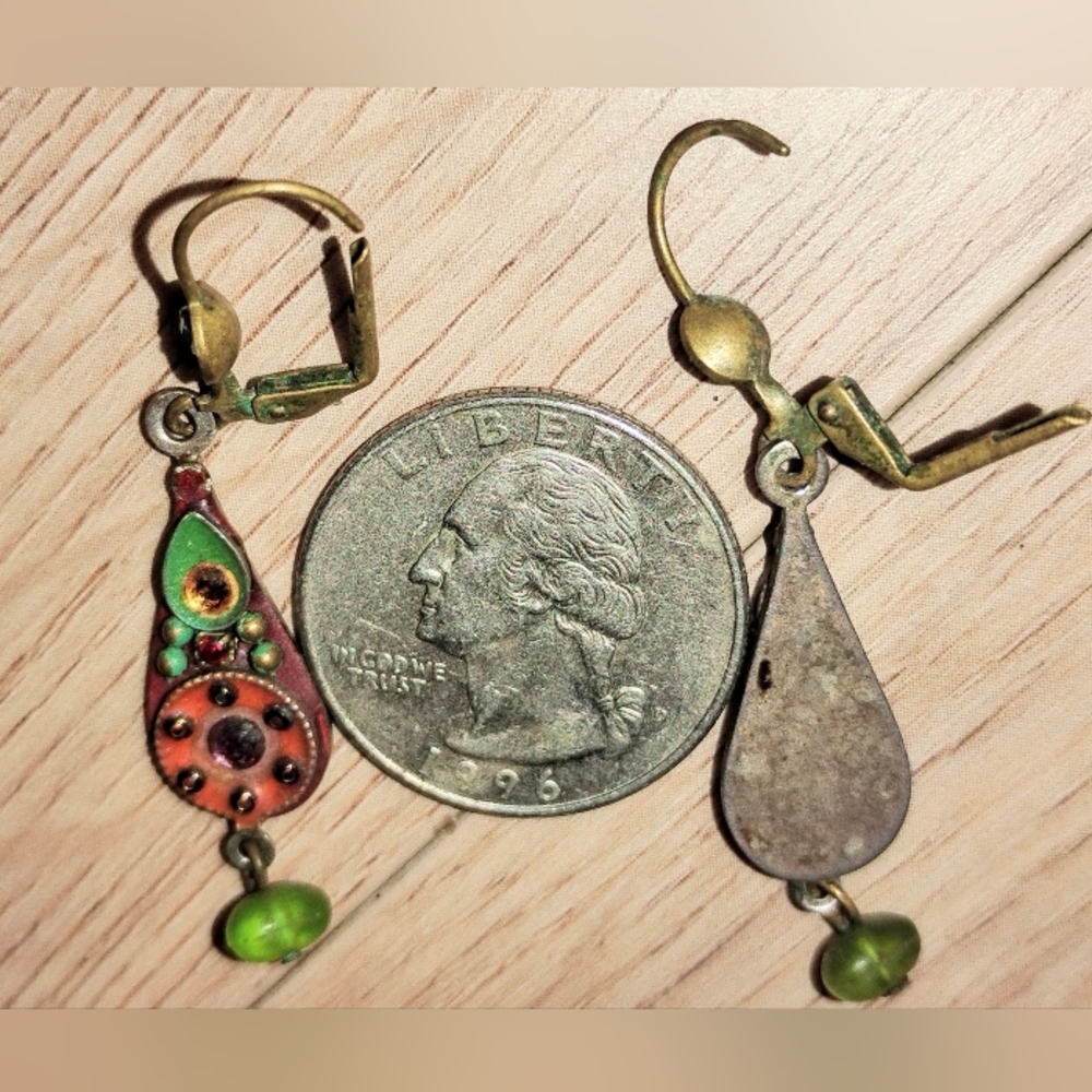 Michal Negrin Handmade Vintage-inspired Earrings - Picture 2 of 3